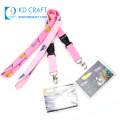 Free sample custom make your own logo printing primary school neck strap lanyard with id card holder